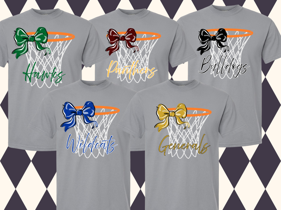 Nothing But Net — Basketball Bow Tee