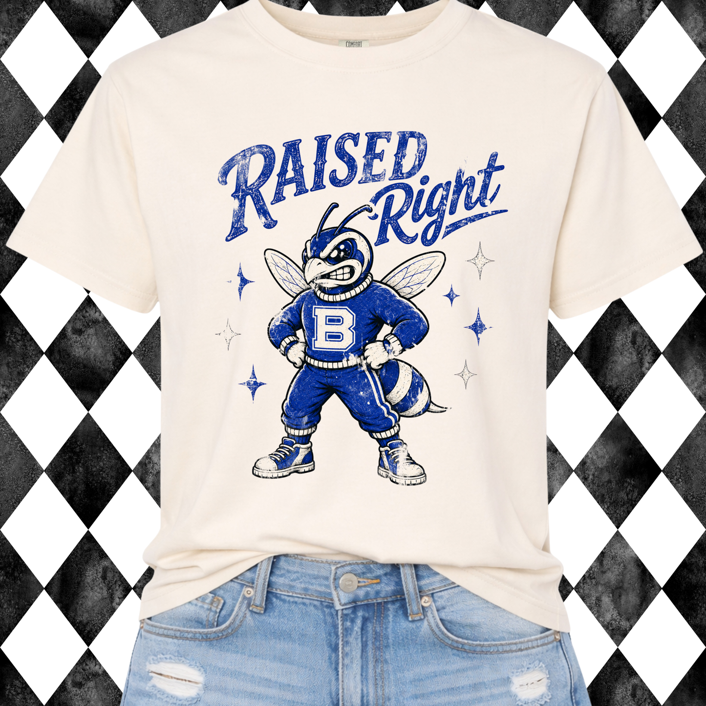 Raised Right Mascot Tee