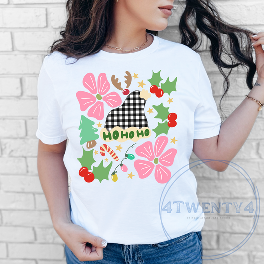 Boho Floral Christmas Tee