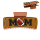 Football Mom Leather Hair Claw Clip