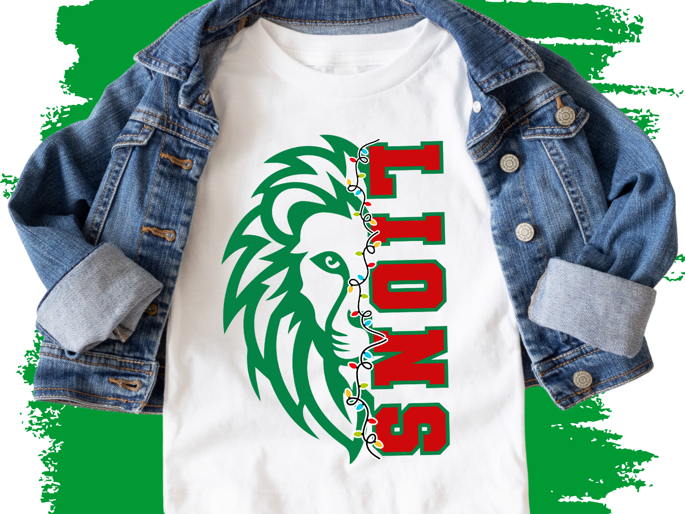 Holiday Lights Lion Pride