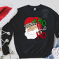 Leopard Santa Ho Ho Ho Jolly Santa Sweatshirt