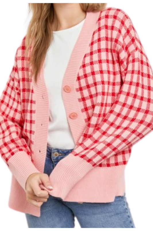 Candy Crush V-Neck Cardigan