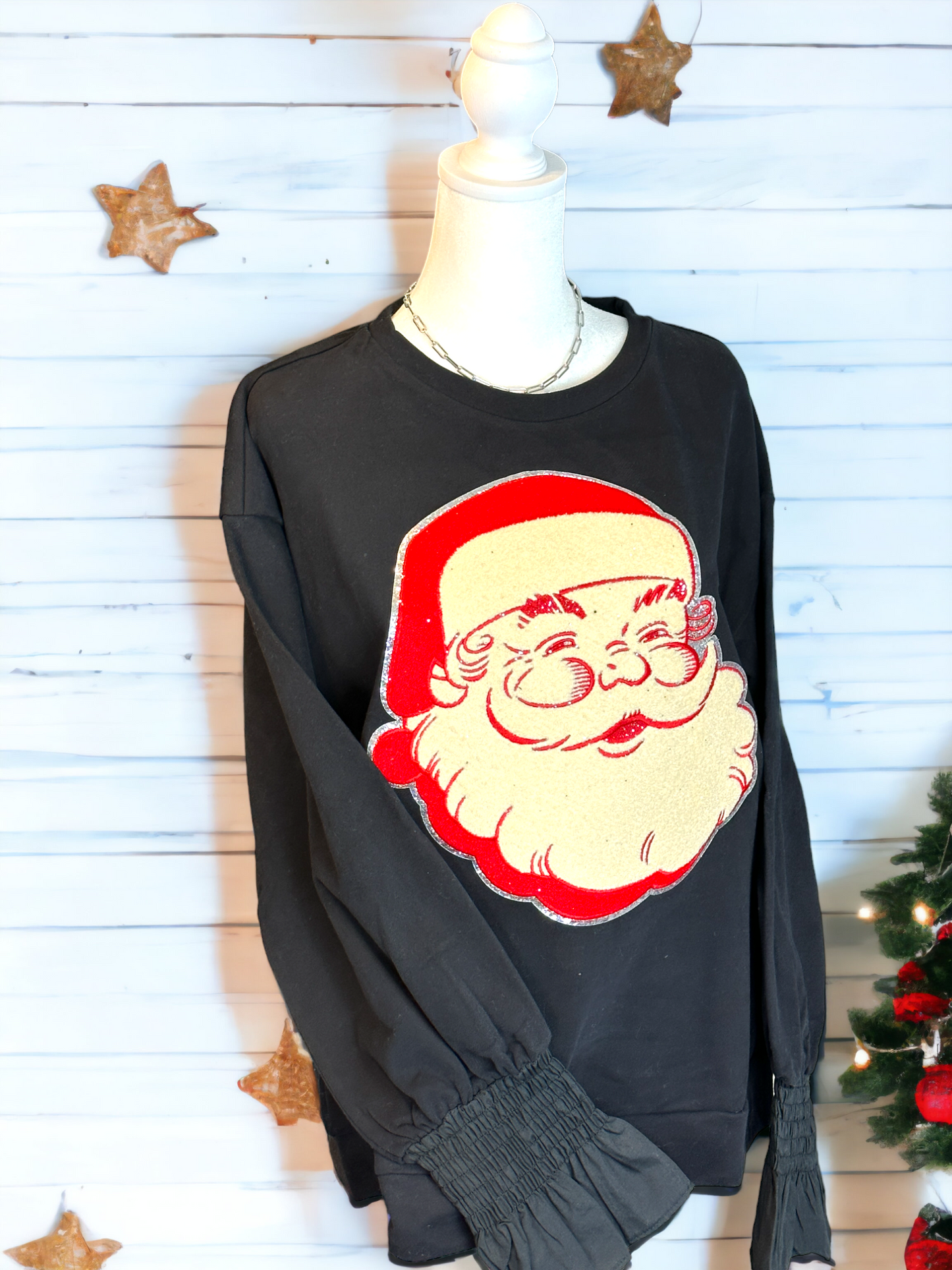 Vintage Santa Chenille Patch Sweatshirt