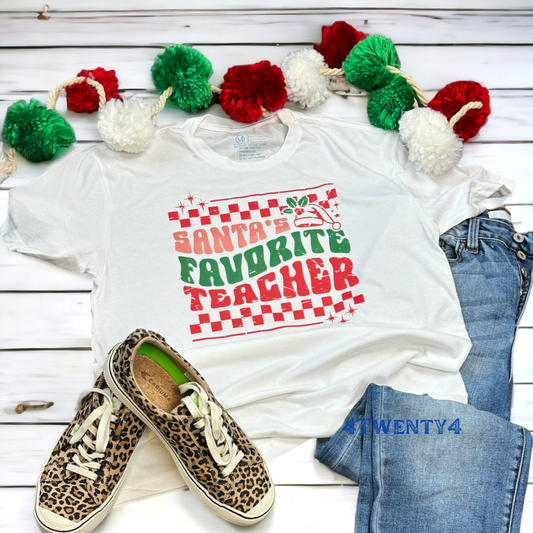 Santa's Favorite Teacher Tee