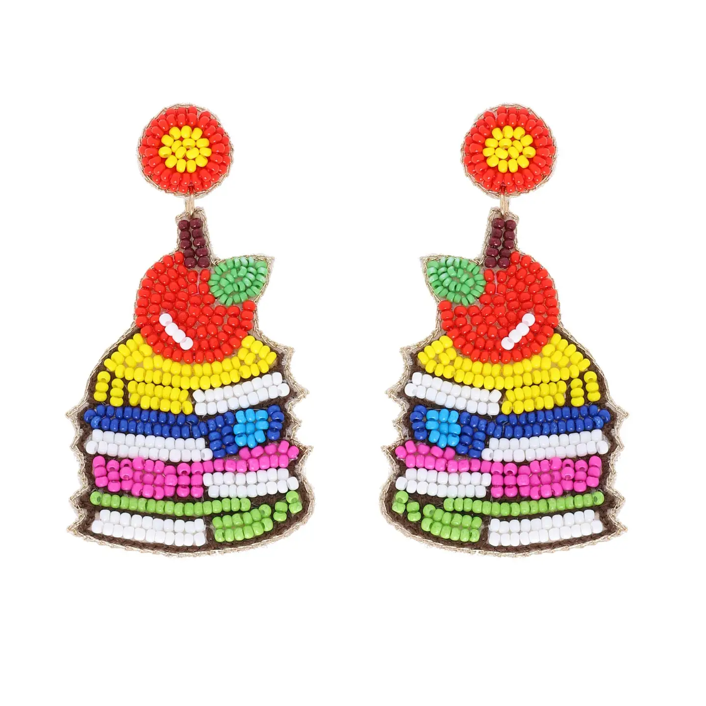 School Book Beaded Earrings