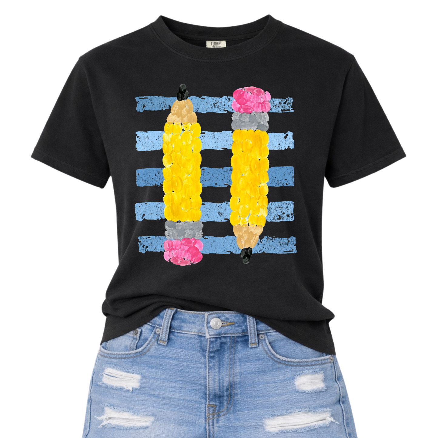 Chalky Pencil Stripe Tee | Teacher Shirt