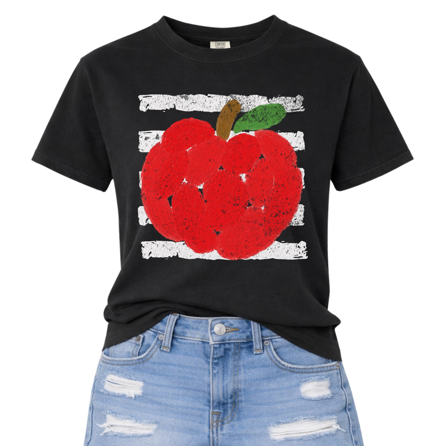 Chalkboard Apple Graphic T-Shirt