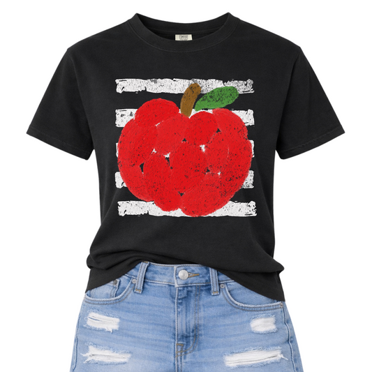 Chalkboard Apple Graphic T-Shirt