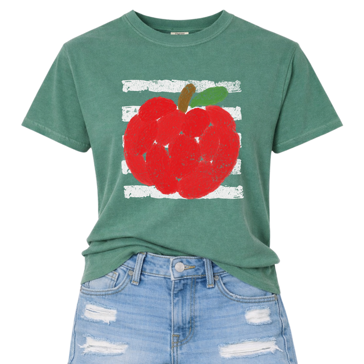 Chalkboard Apple Graphic T-Shirt