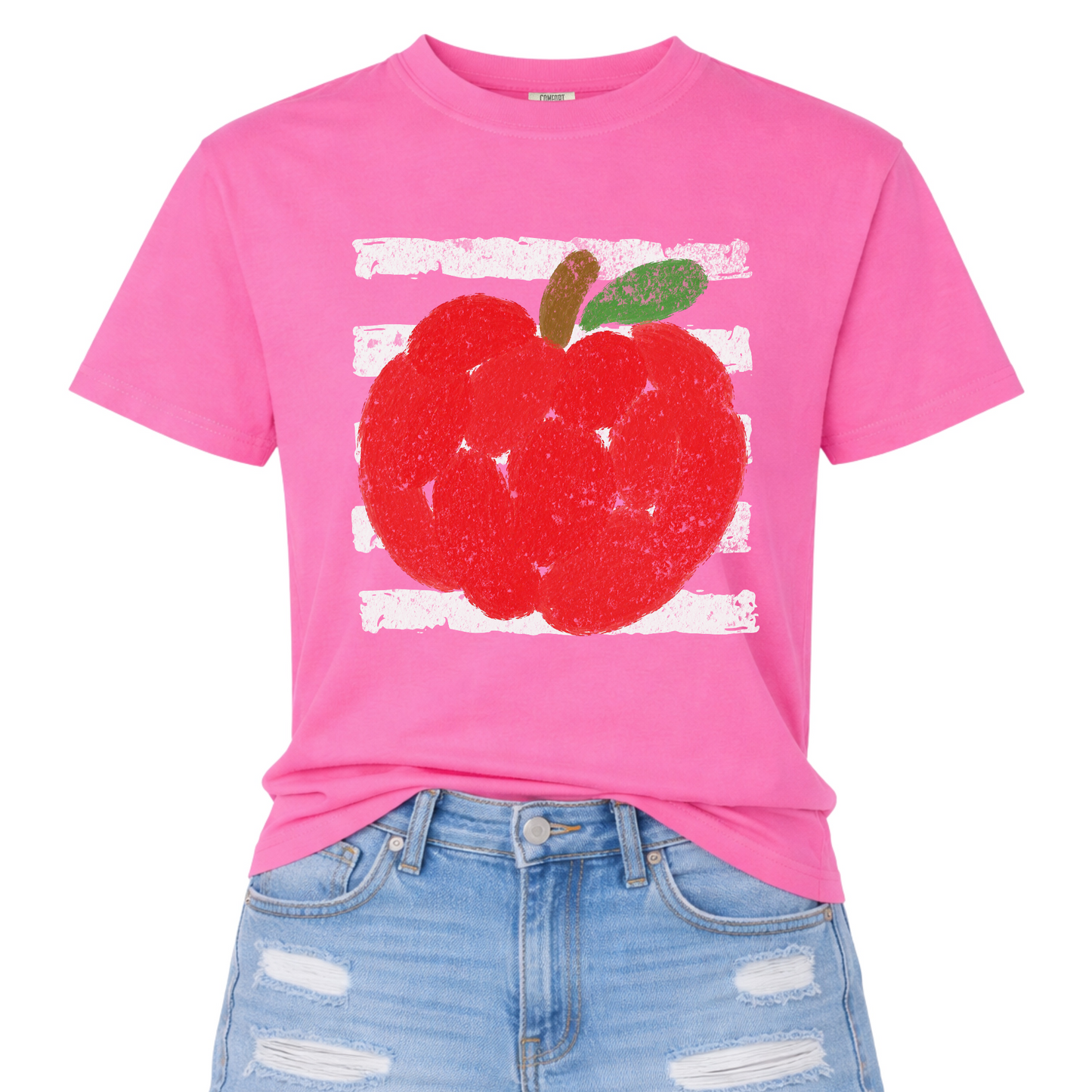 Chalkboard Apple Graphic T-Shirt