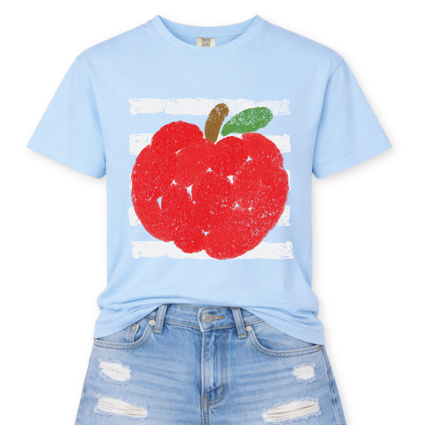 Chalkboard Apple Graphic T-Shirt
