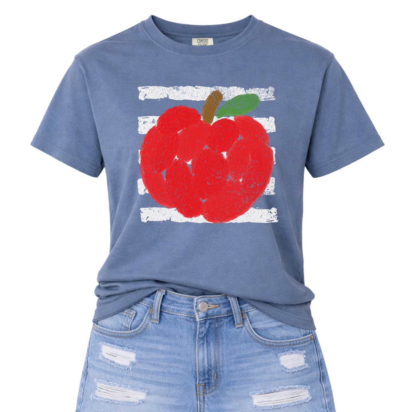 Chalkboard Apple Graphic T-Shirt