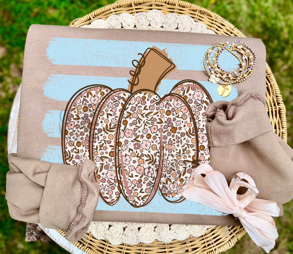 Floral Pumpkin Sweatshirt