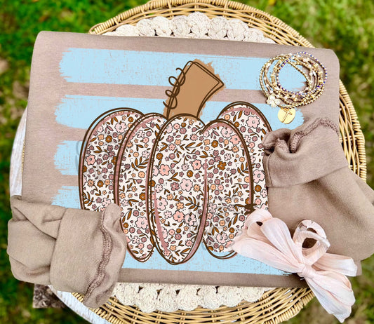 Floral Pumpkin Sweatshirt