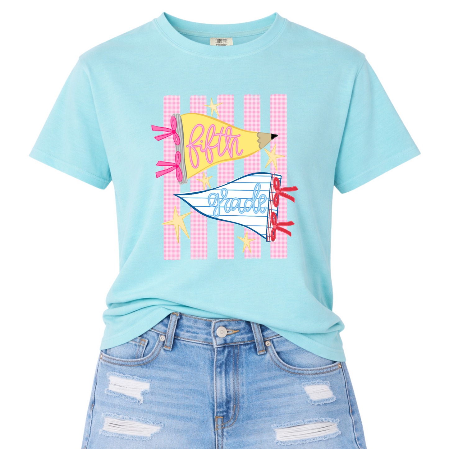 Grade Level Pencil Pennant Tee | Back to School Shirt