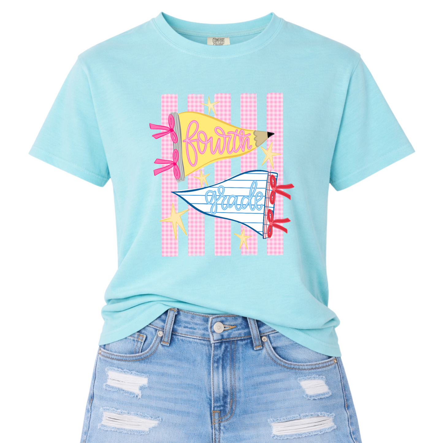 Grade Level Pencil Pennant Tee | Back to School Shirt