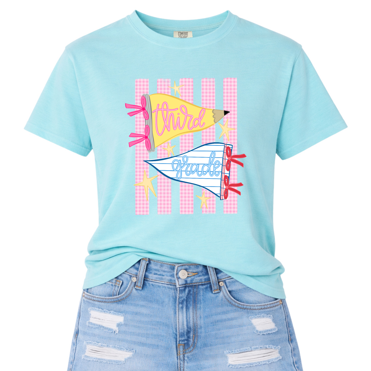 Grade Level Pencil Pennant Tee | Back to School Shirt