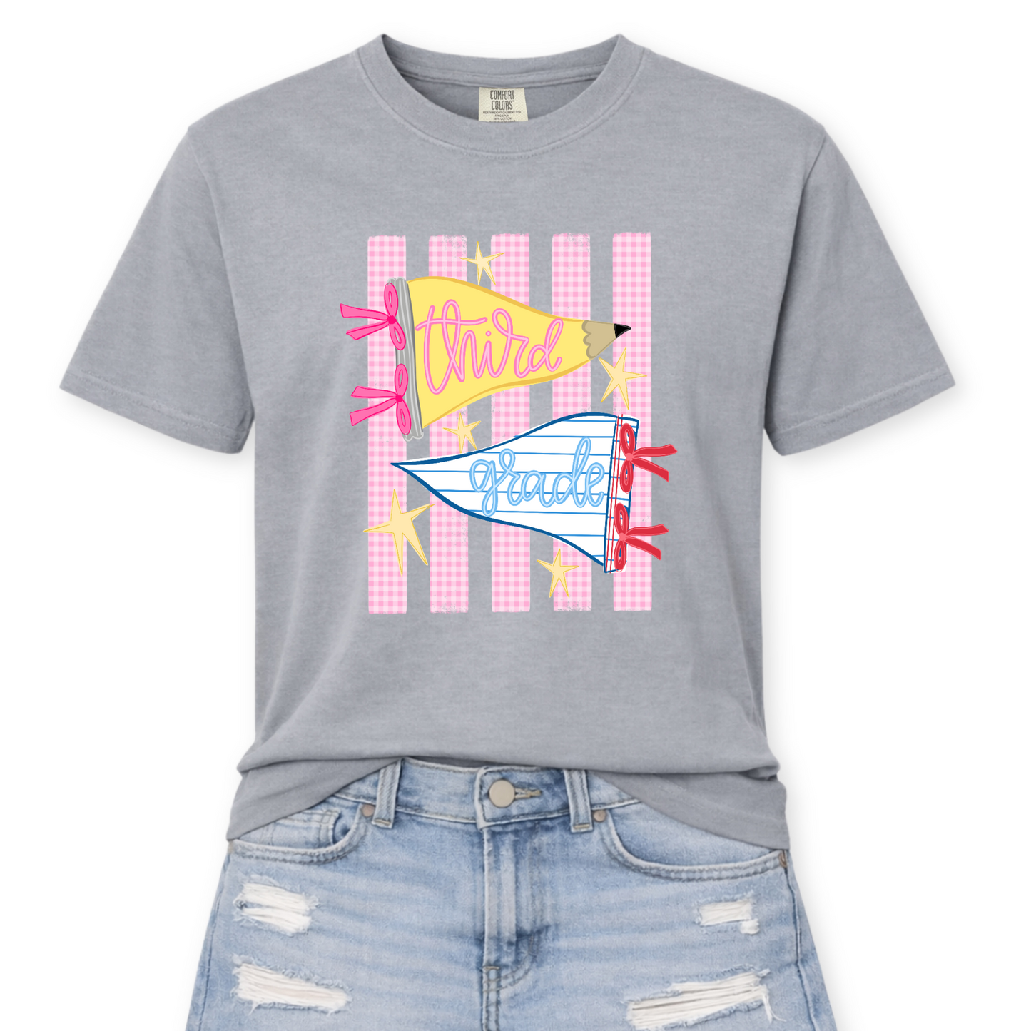 Grade Level Pencil Pennant Tee | Back to School Shirt
