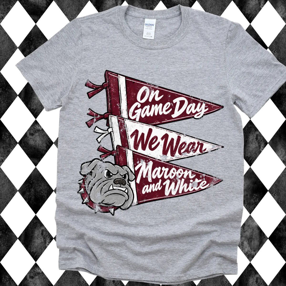 Retro Bulldogs Football Roster shirt - grey