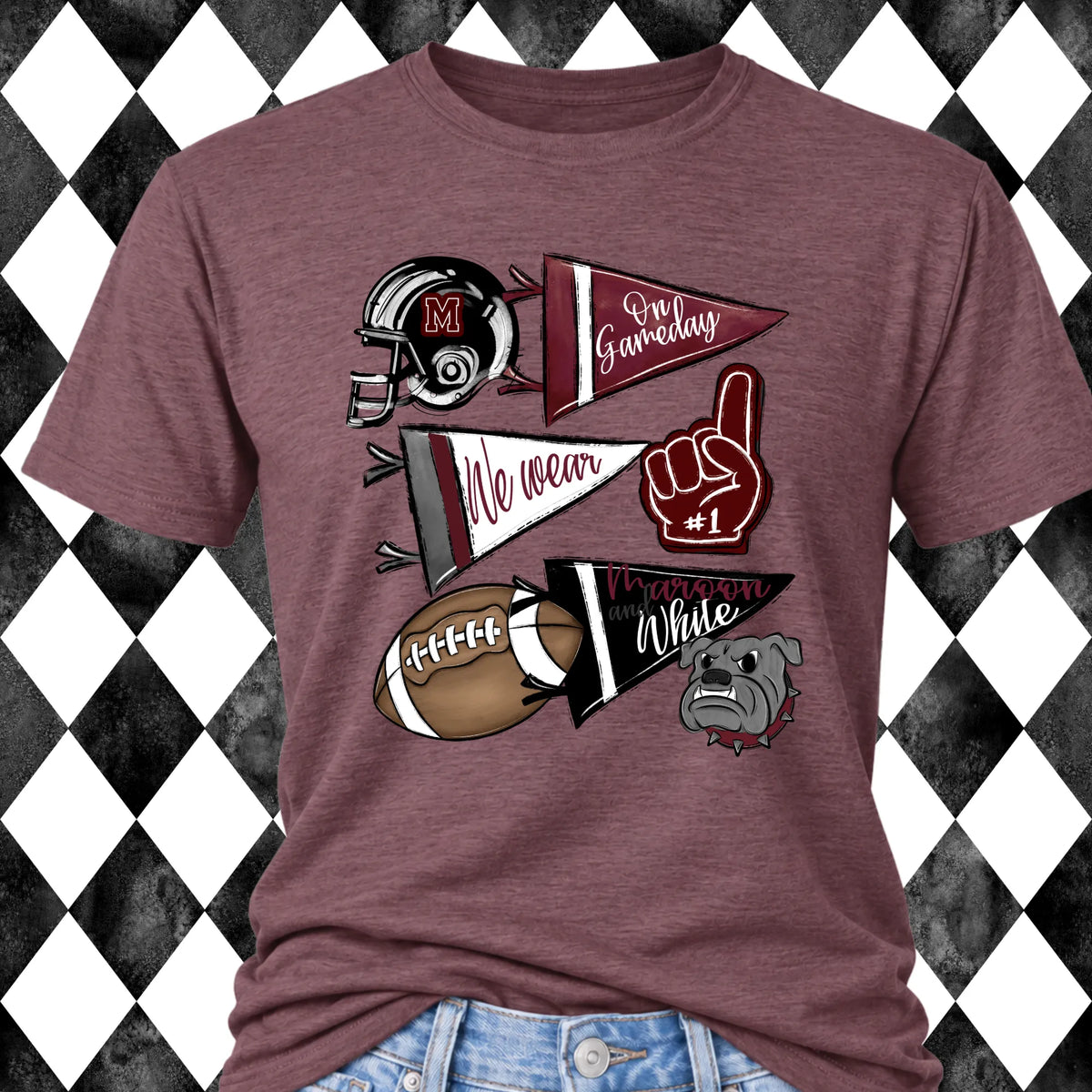 Bulldogs Football Roster shirt - maroon