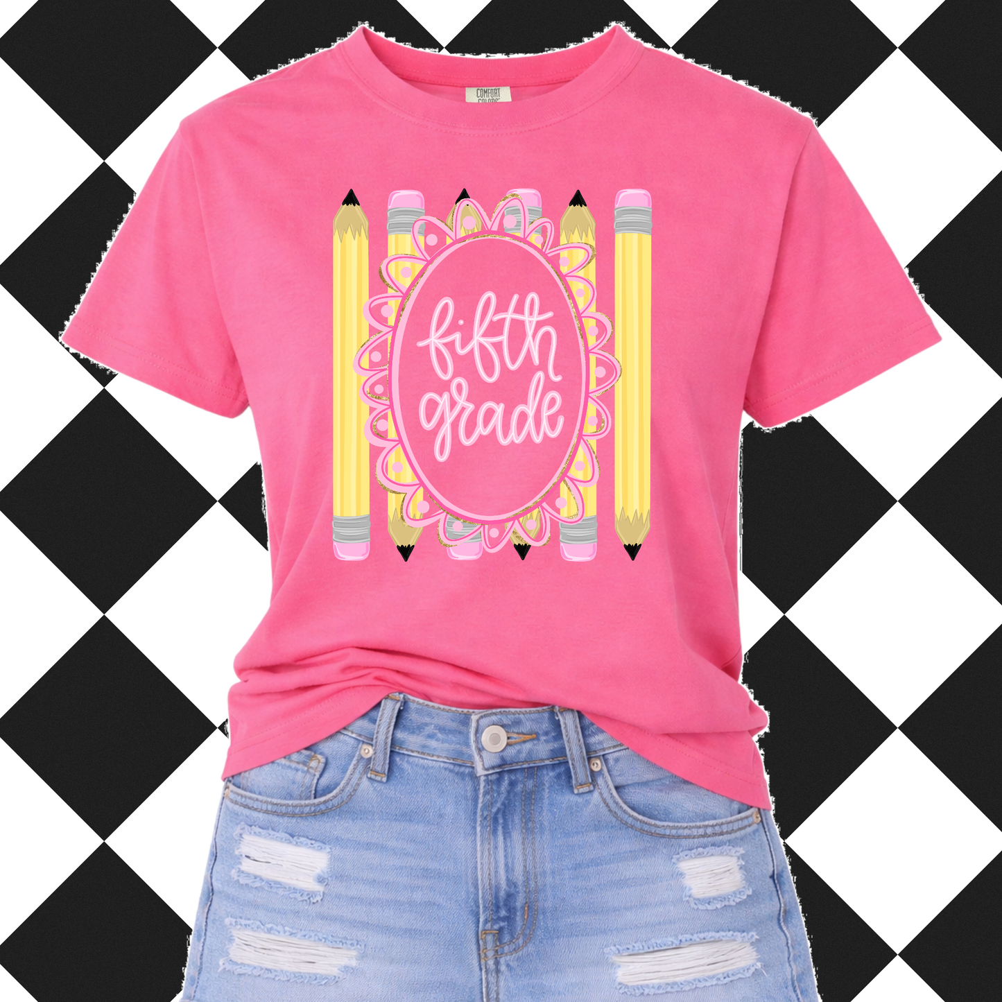 Grade Level Pencil Frame Tee