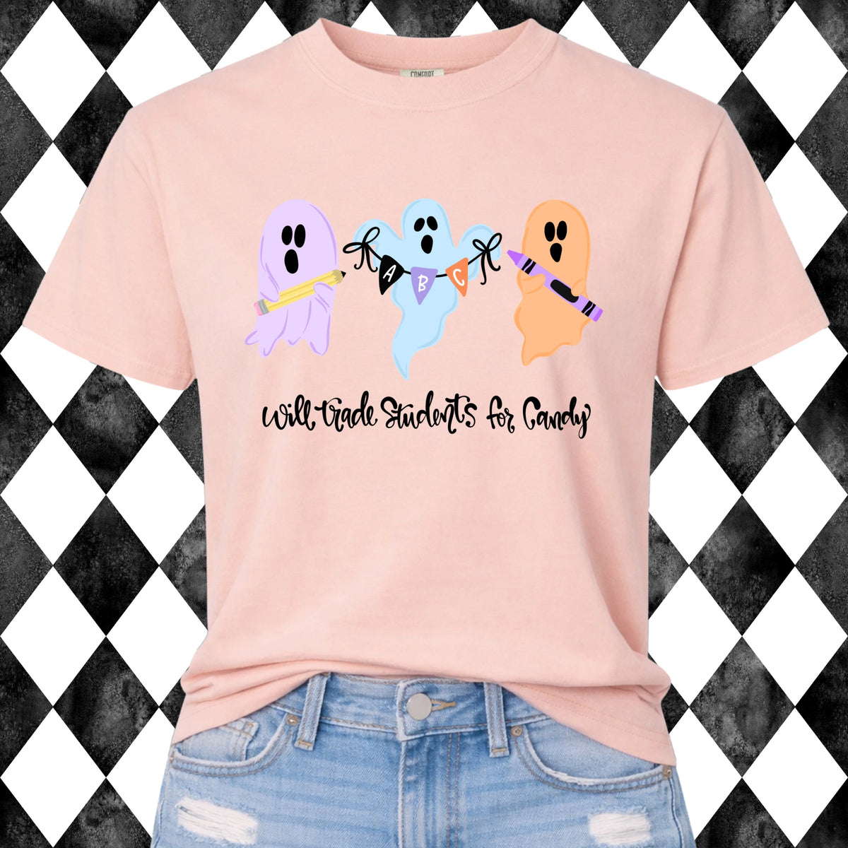 Will Trade Students for Candy t-shirt - Peachy