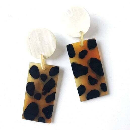 Leopard Luxe Cabana Earrings - Maggie Mae's Boutique and Custom Printing