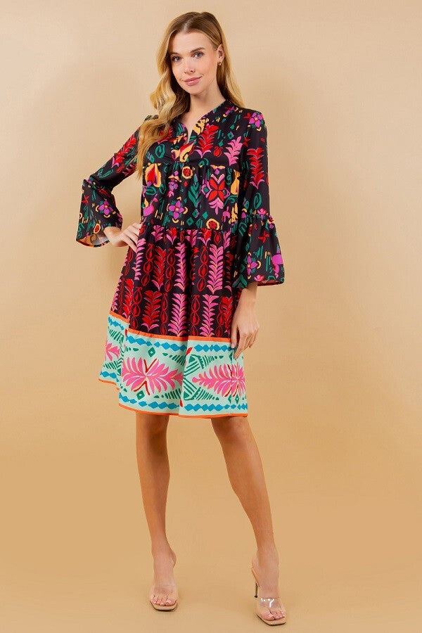 Midnight Garden Tunic Dress - Maggie Mae's Boutique and Custom Printing