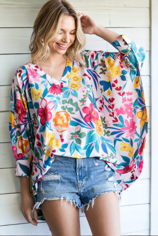 Garden Grace Dolman Top - Maggie Mae's Boutique and Custom Printing